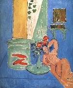 Henri Matisse Goldfish and statue painting